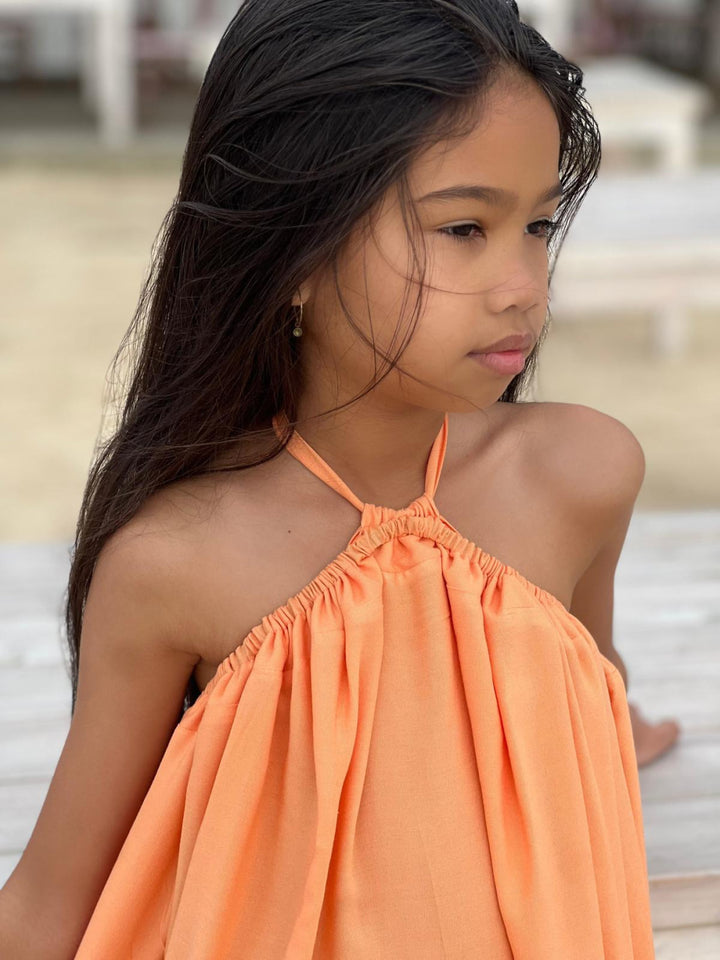 Peach Summer Halter - Peach - Dresses