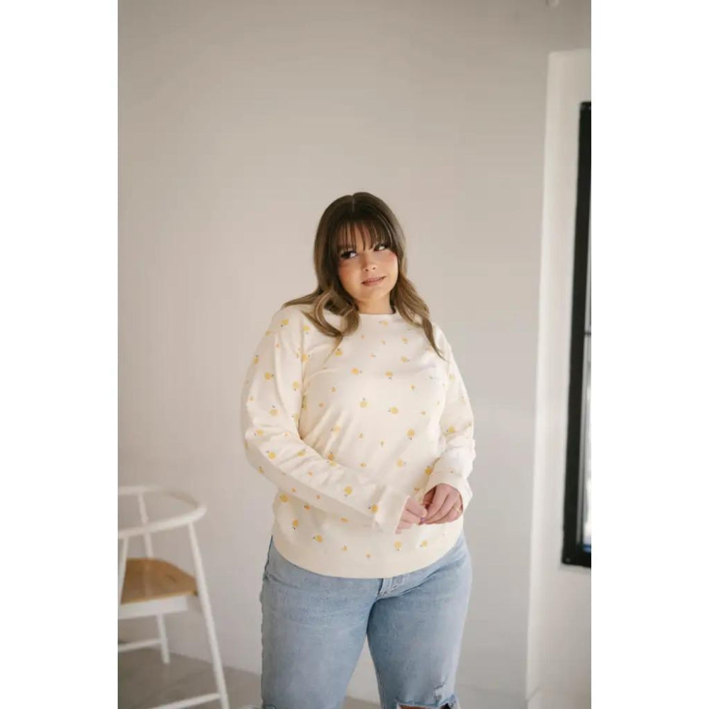 Peachy Keen Organic Cotton Pullover - Crewneck Sweatshirt