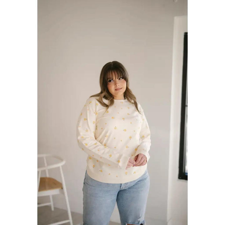Peachy Keen Organic Cotton Pullover - Crewneck Sweatshirt