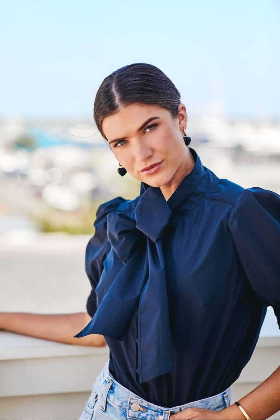 Peggy - Navy - Blouse