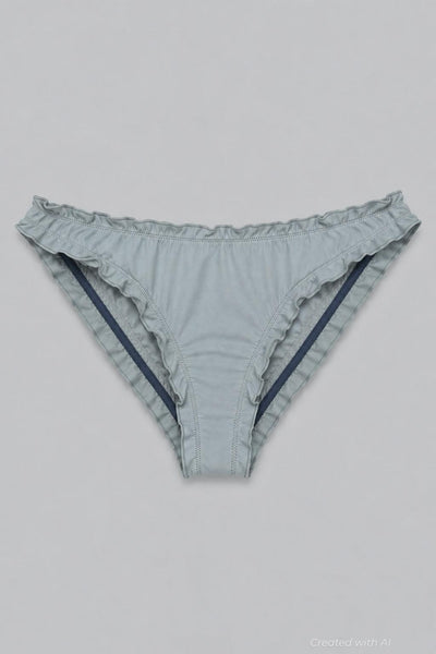 Peony Ruffle Low Rise Bikini Bottoms - Olive - Bikini Bottom