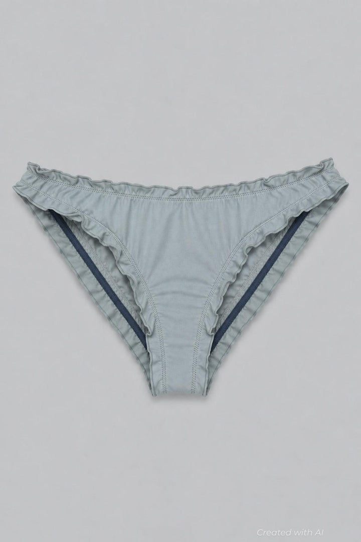Peony Ruffle Low Rise Bikini Bottoms - Olive - Bikini Bottom