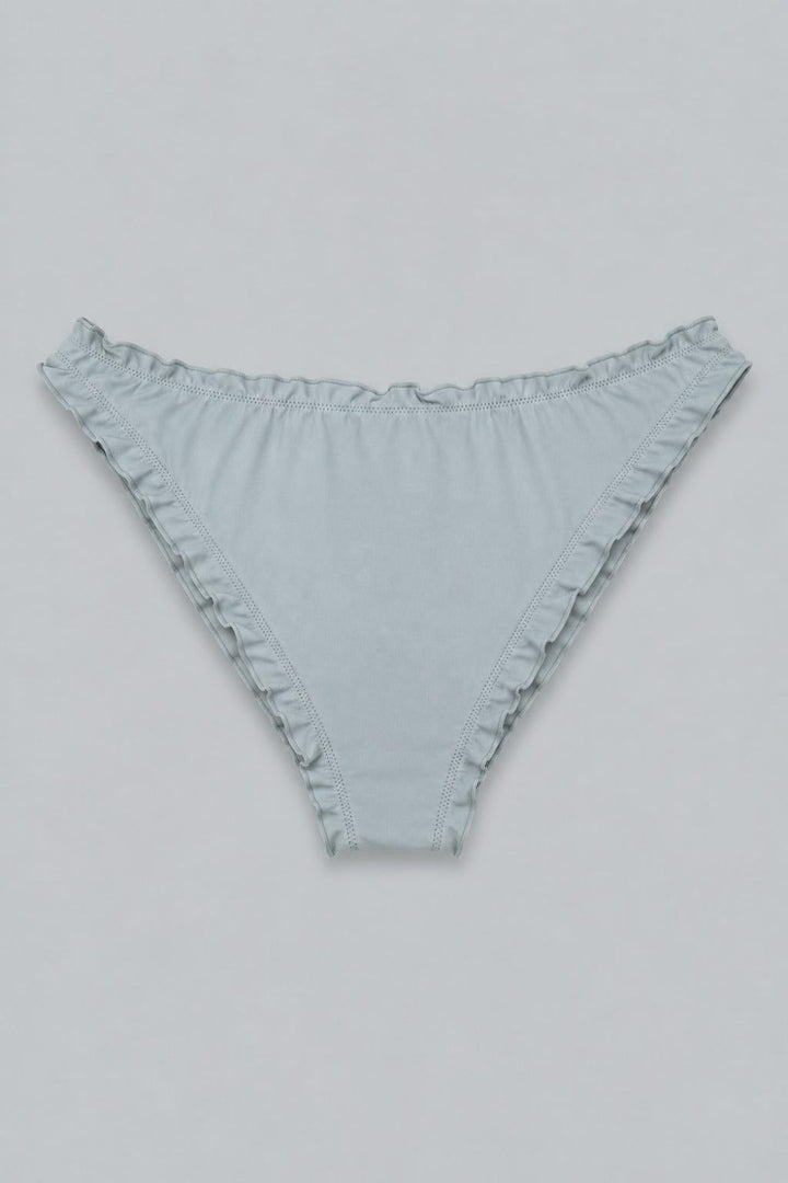Peony Ruffle Low Rise Bikini Bottoms - Olive - Bikini Bottom