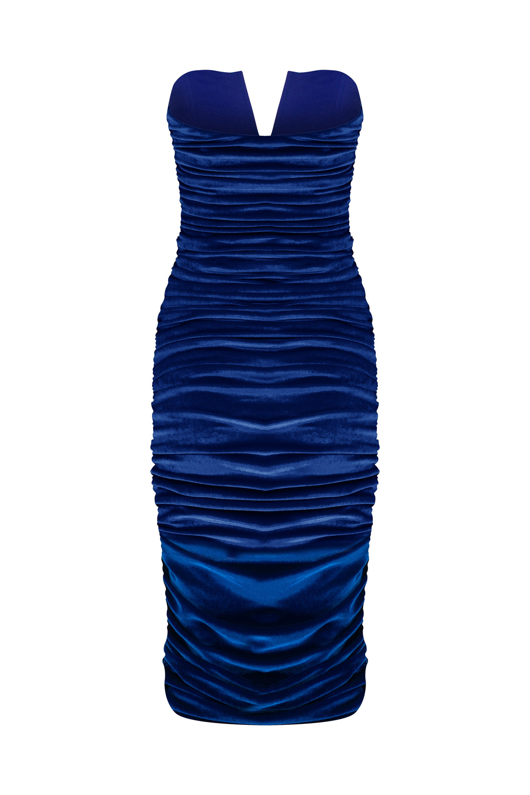 Luce Velvet Midi Dress - Blue