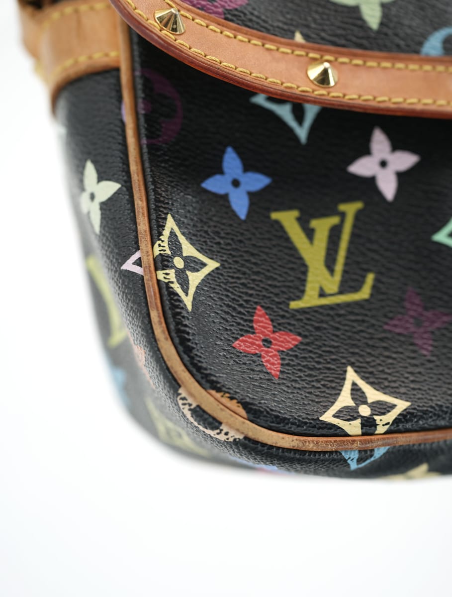 Pre-Owned Louis Vuitton Monogram Multicolor Sologne Black