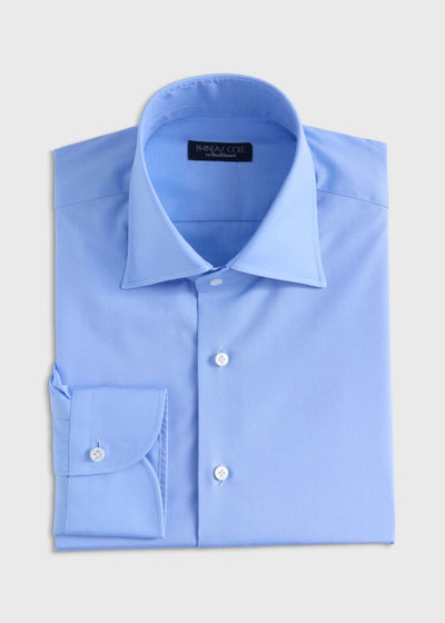 Phineas Cole Cotton Dress Shirt - Blue - Dress Shirt