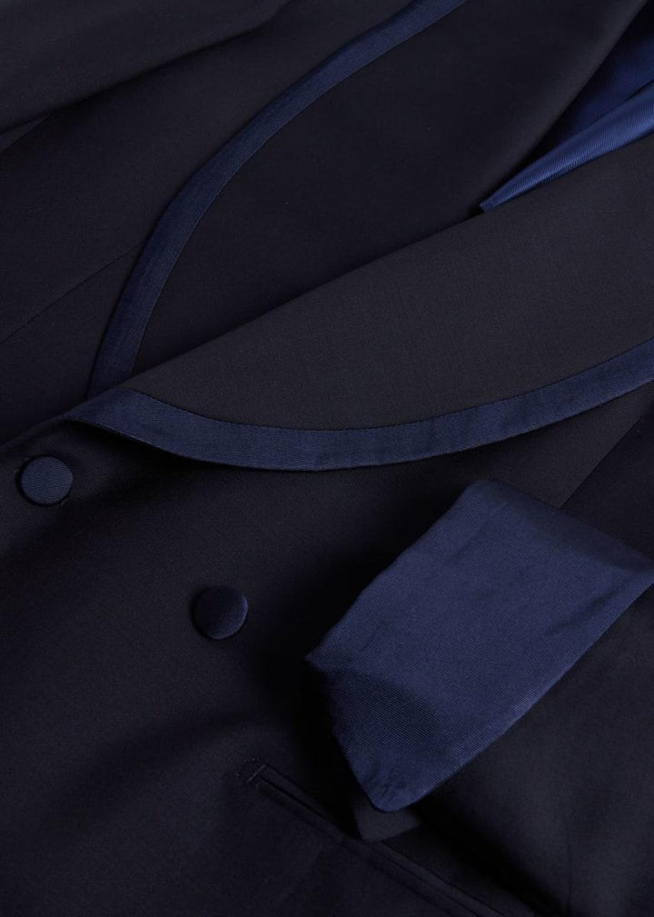 Phineas Cole Double Breasted Shawl Lapel Tuxedo - Navy - 40 - Tuxedo