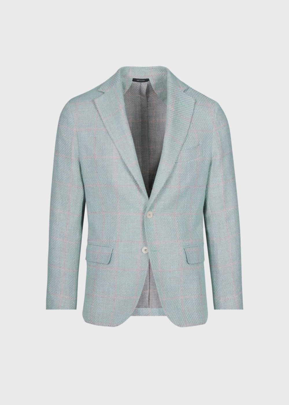 Phineas Cole Faded Windowpane Jacket - Seafoam - Blazer