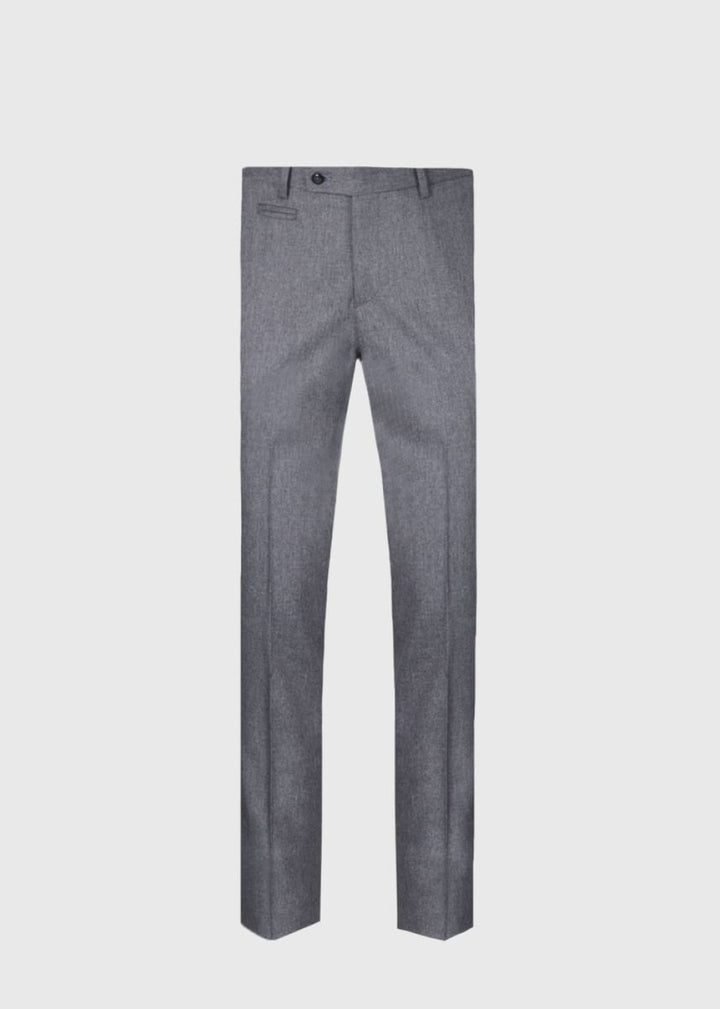 Phineas Cole Flannel Dress Trouser - Light Grey - Trouser