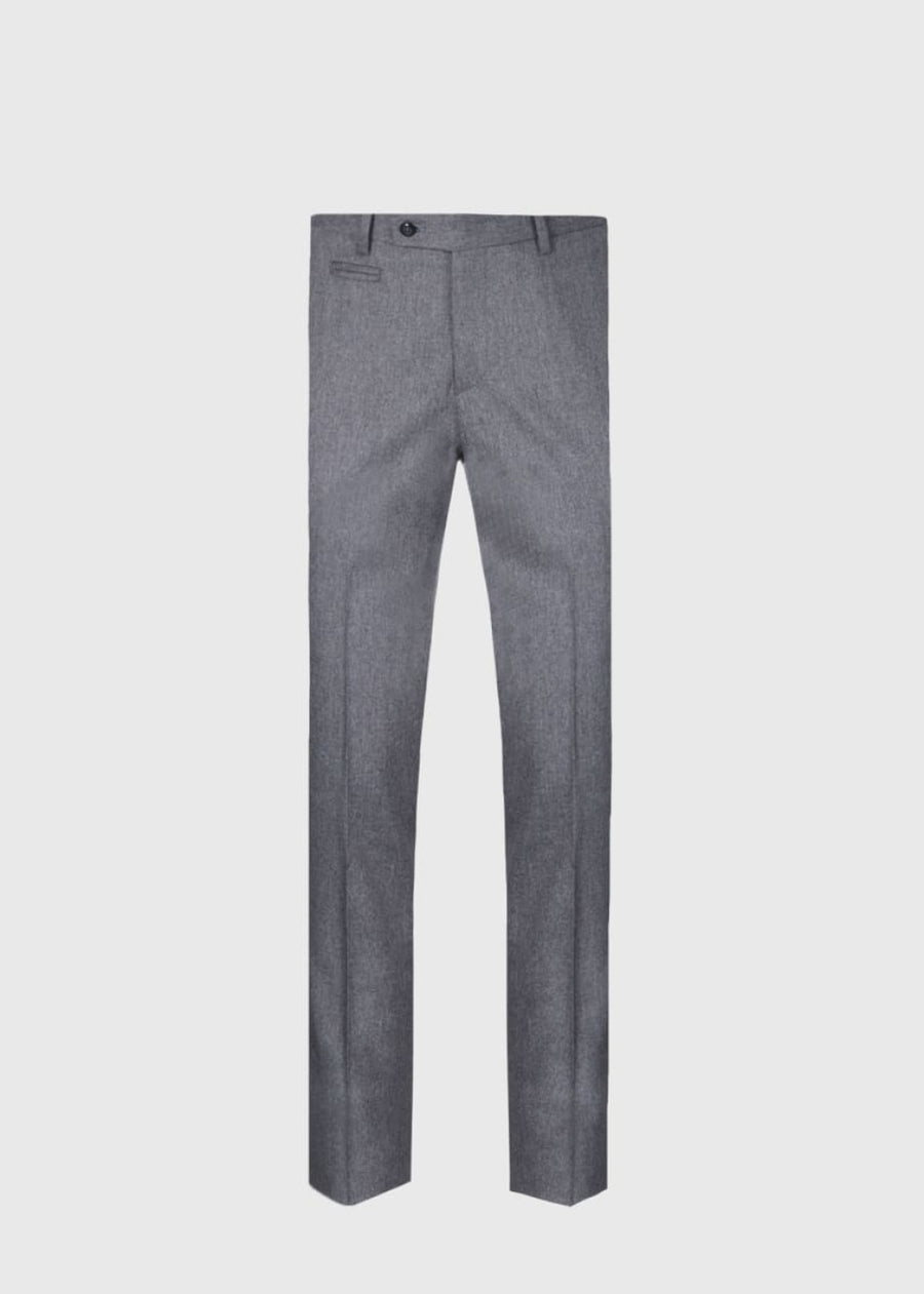 Phineas Cole Flannel Dress Trouser - Light Grey - Trouser