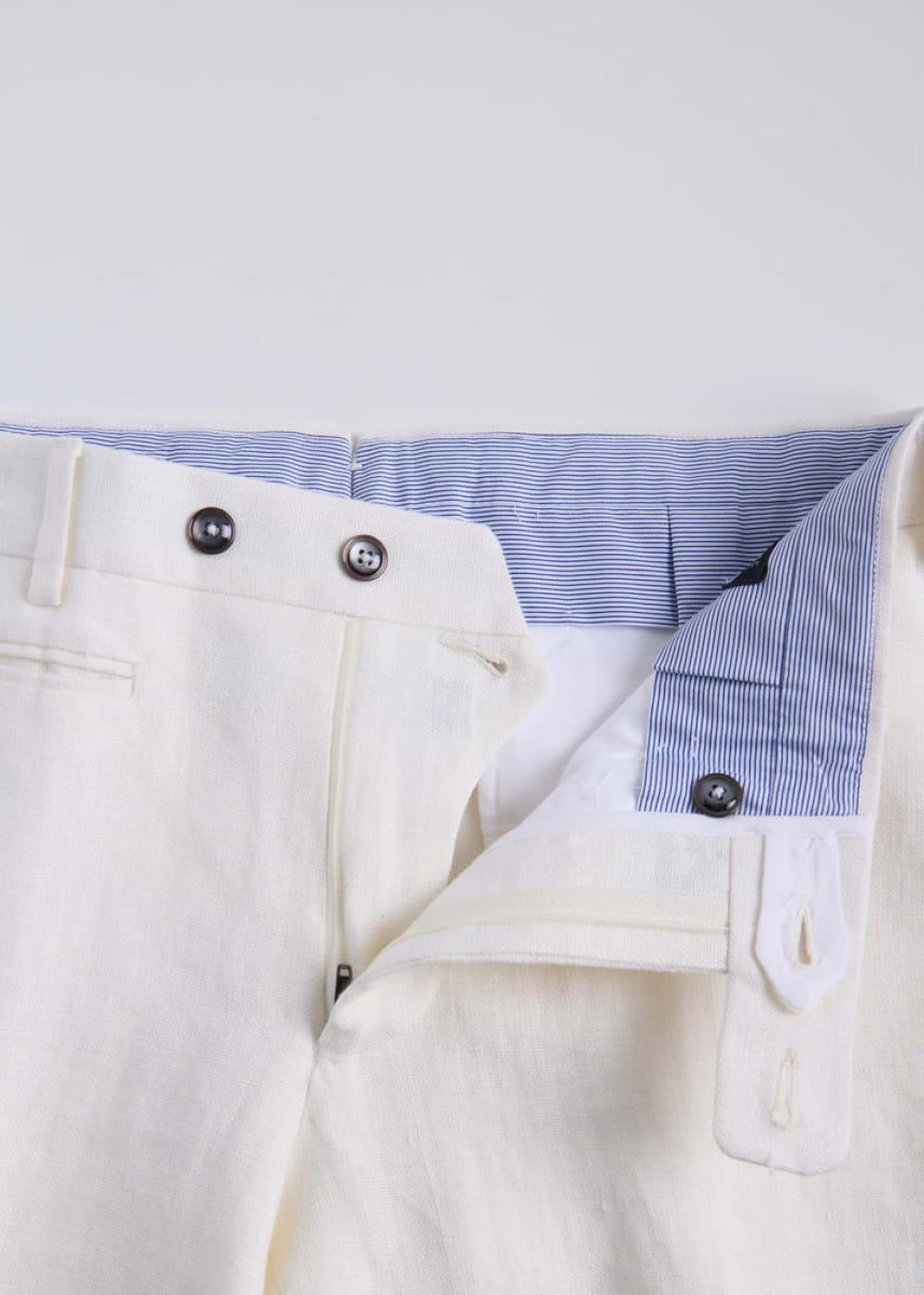 Phineas Cole Linen Dress Trouser - White - Trouser