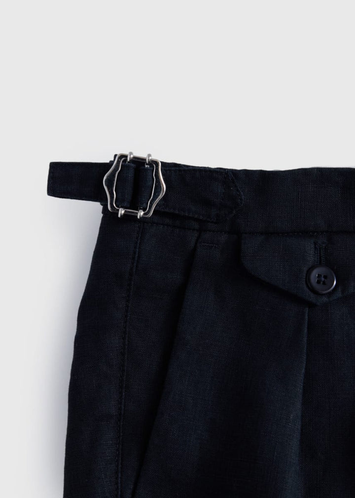 Phineas Cole Linen Walk Short - Black - Bermuda Short