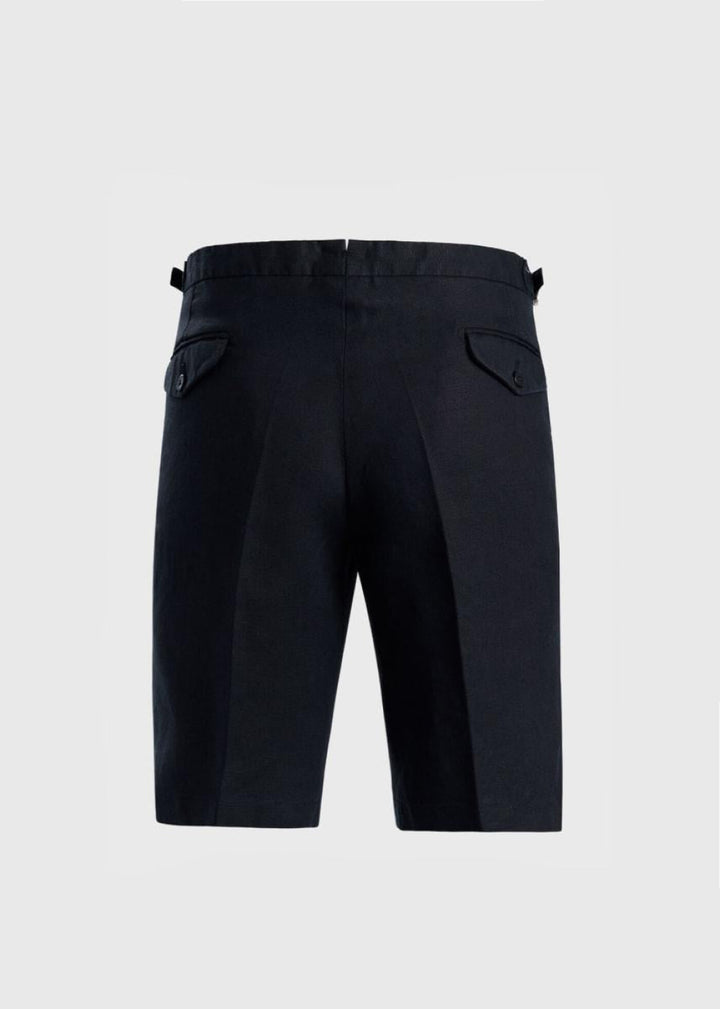 Phineas Cole Linen Walk Short - Black - Bermuda Short