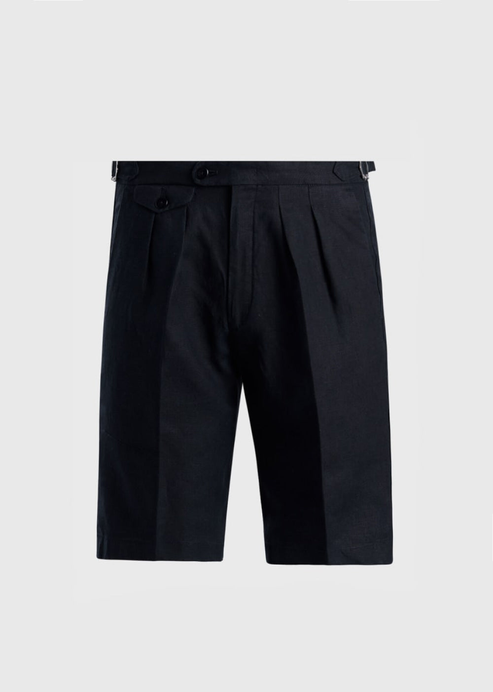 Phineas Cole Linen Walk Short - Black - Bermuda Short