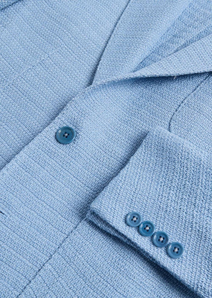 Phineas Cole Open Weave Jacket - Light Blue - 40 - Blazer