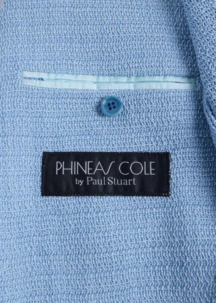 Phineas Cole Open Weave Jacket - Light Blue - 40 - Blazer