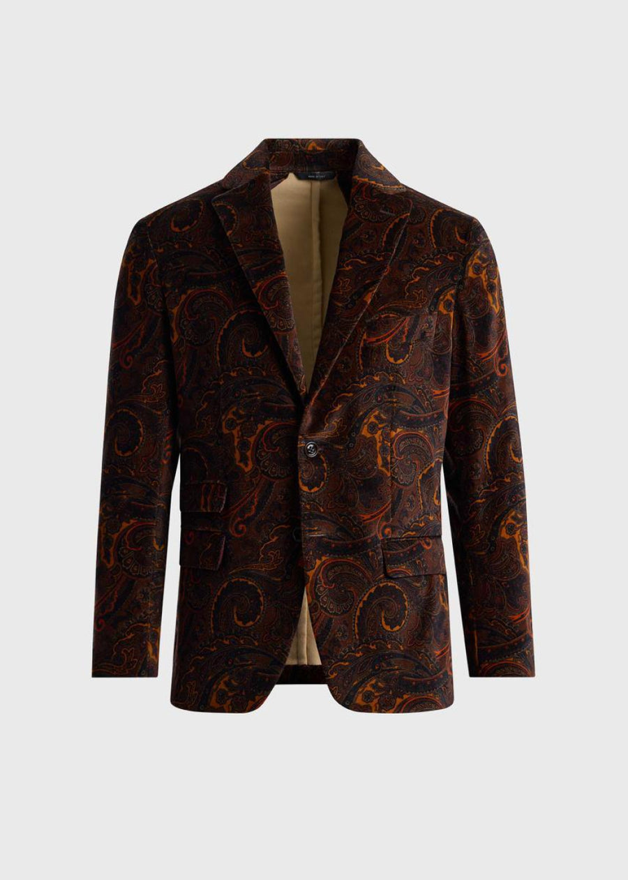 Phineas Cole Printed Paisley Jacket - Orange - Blazer