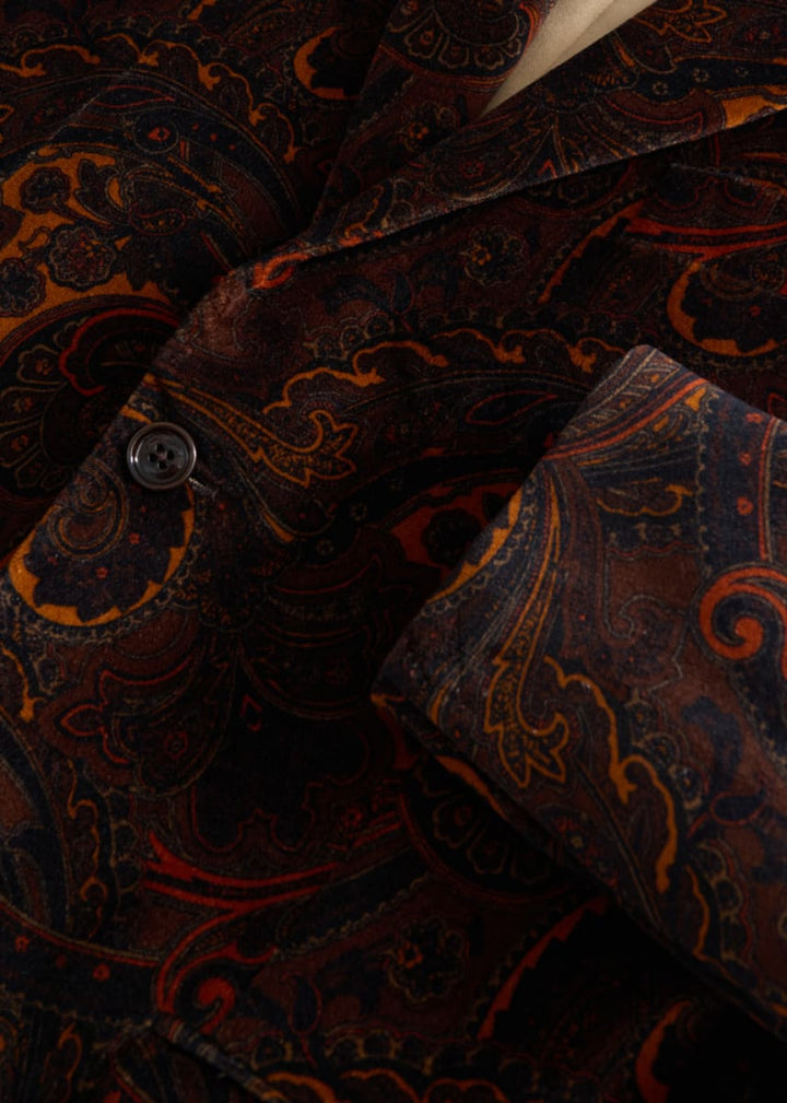 Phineas Cole Printed Paisley Jacket - Orange - Blazer