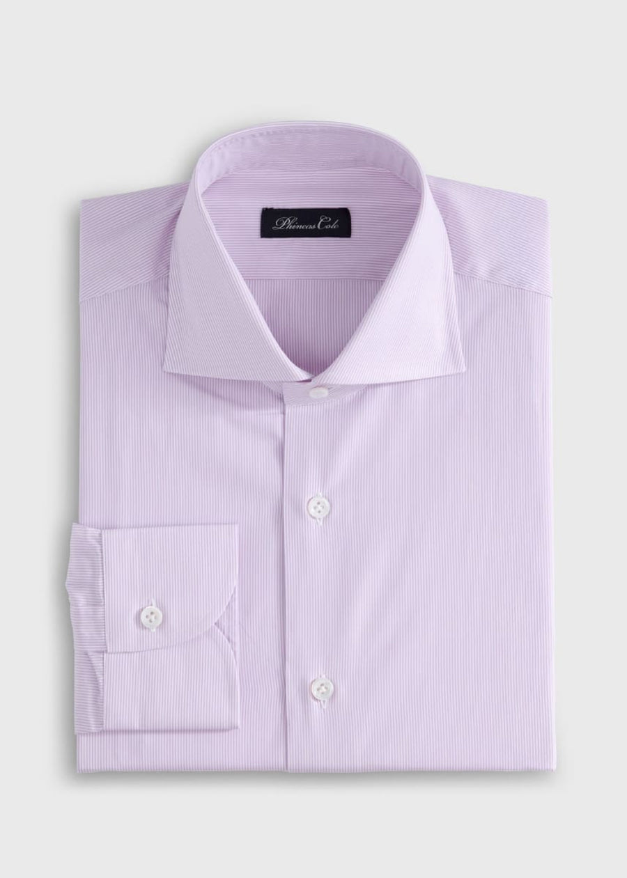 Phineas Cole Stripe Dress Shirt - Pink/White - Dress Shirt