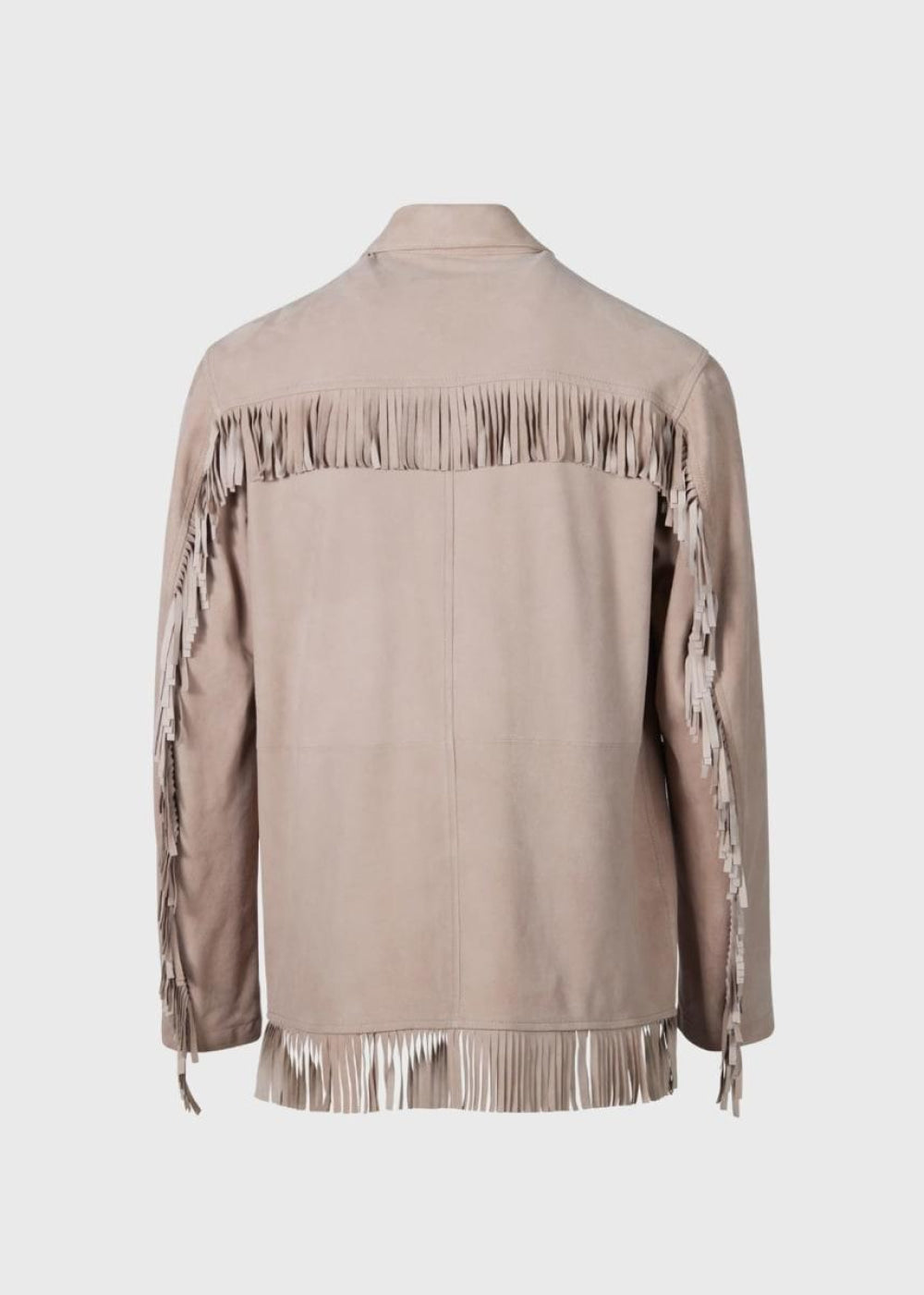 Phineas Cole Suede Fringed Jacket - Tan - Jacket
