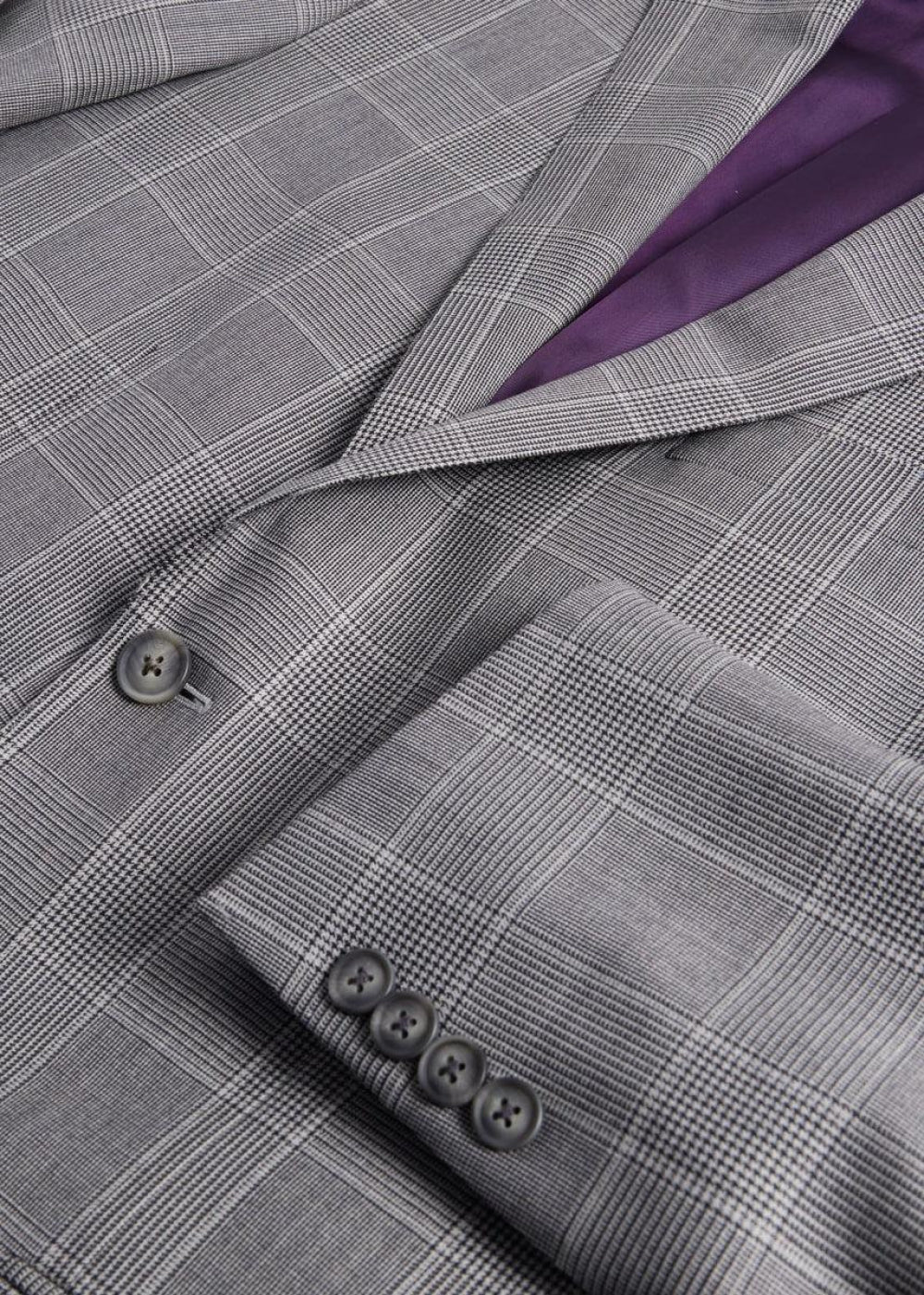 Phineas Cole Super 120s Wool Plaid Suit - Grey - 42 (Long) - Suit