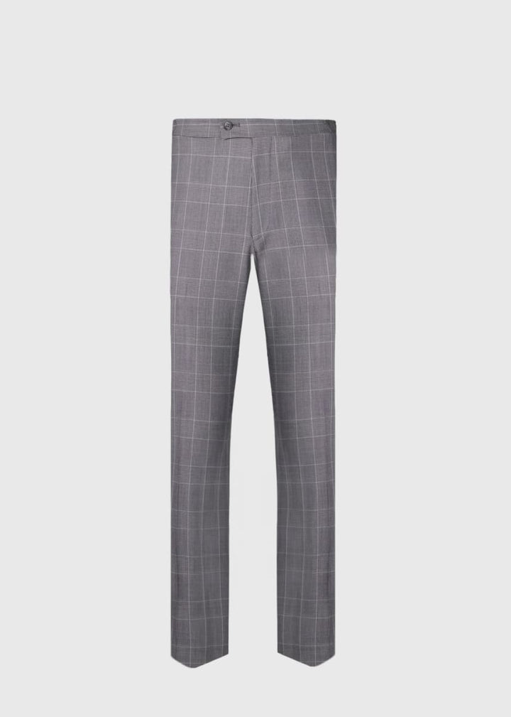Phineas Cole Super 120s Wool Plaid Suit - Grey - 42 (Long) - Suit