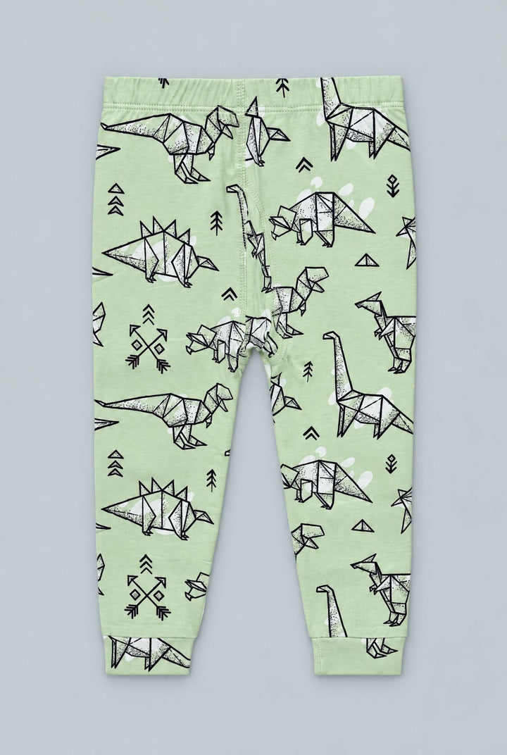 Big Kid Pajama S/S - Origami Dino