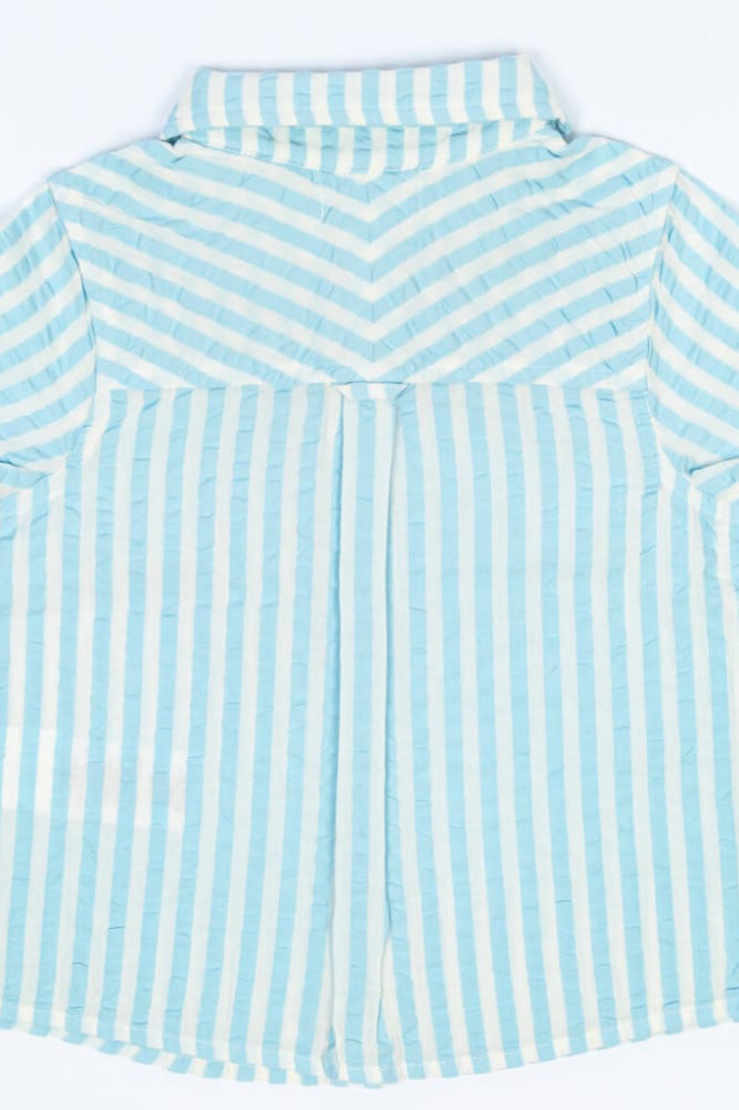 Picnic Seersucker Shirt - Sky Blue - Shirt