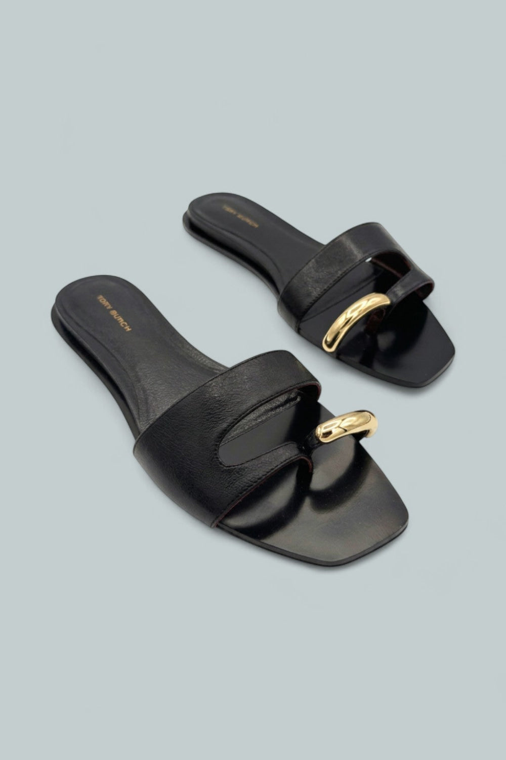 Pierced Slide Sandals - Perfect Black - 8.5 - Sandals