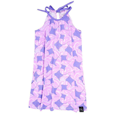 Pillowcase Pocket Dress - Purple Stingrays - Dresses
