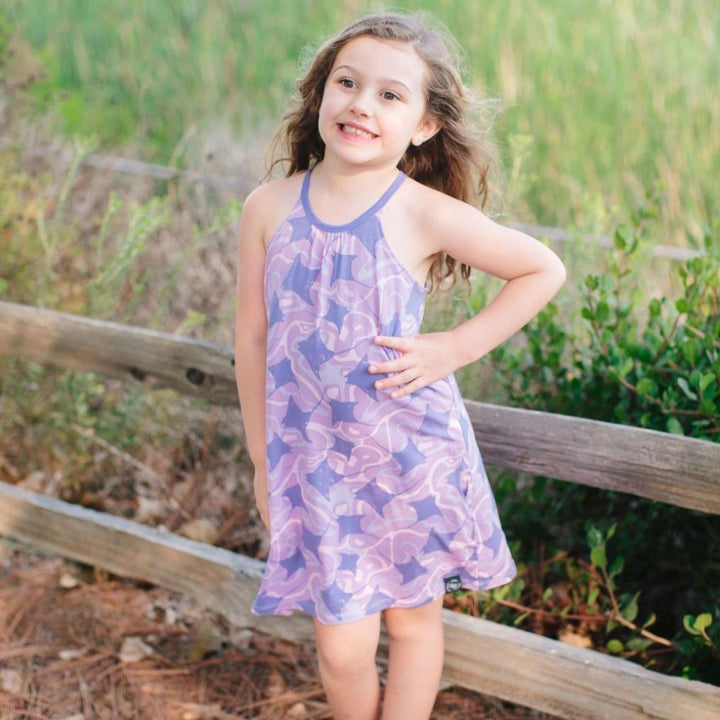 Pillowcase Pocket Dress - Purple Stingrays - Dresses
