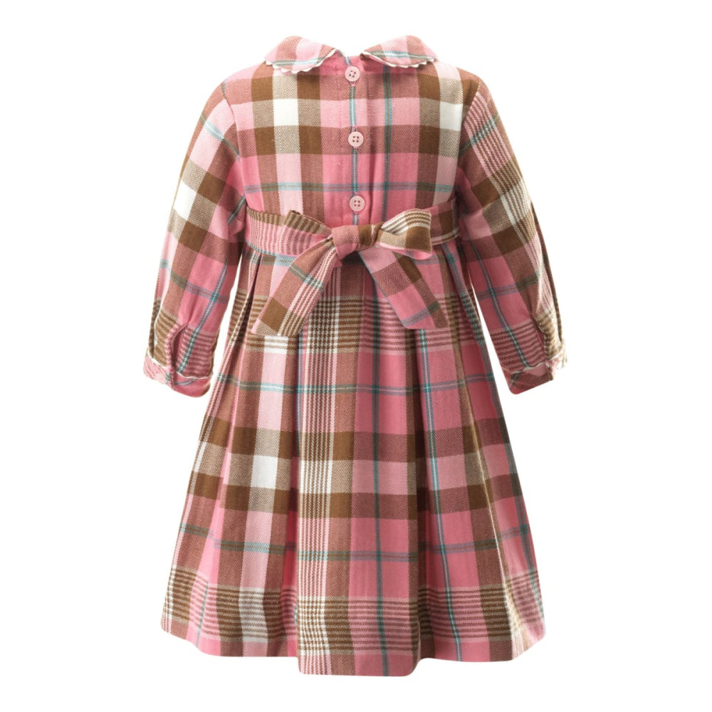 Pink Check Flannel Dress & Bloomers - 6m - Dresses