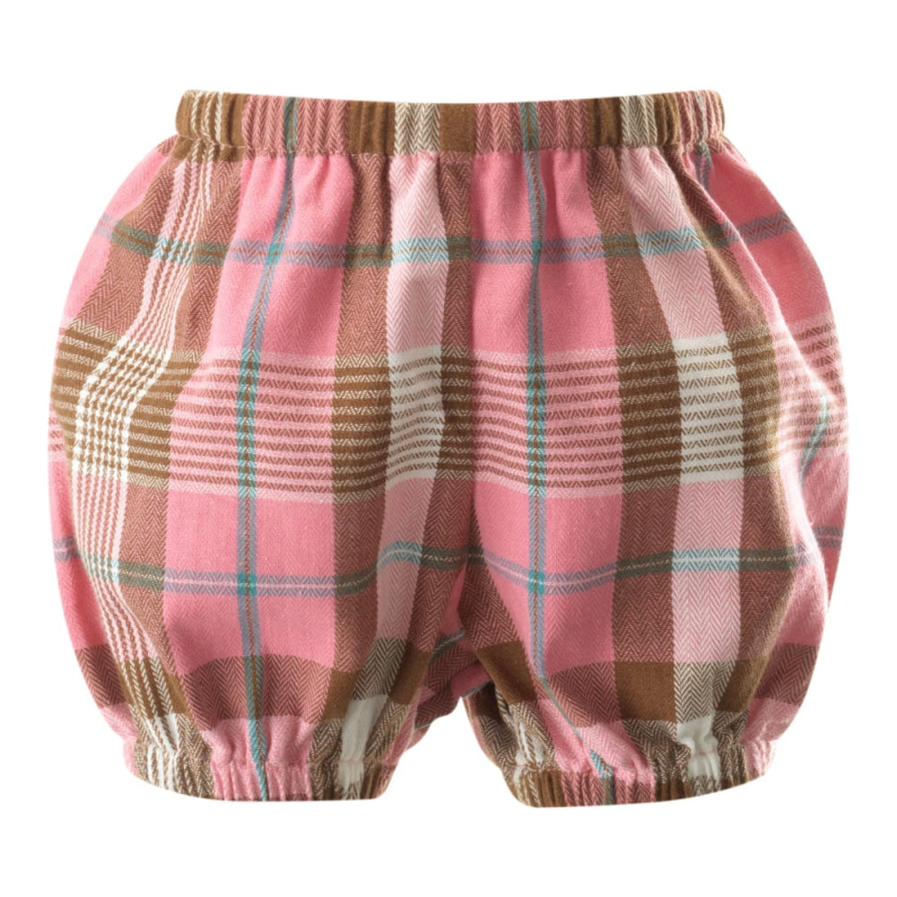 Pink Check Flannel Dress & Bloomers - 6m - Dresses