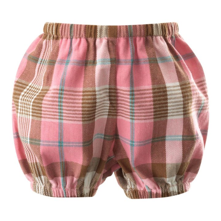 Pink Check Flannel Dress & Bloomers - 6m - Dresses
