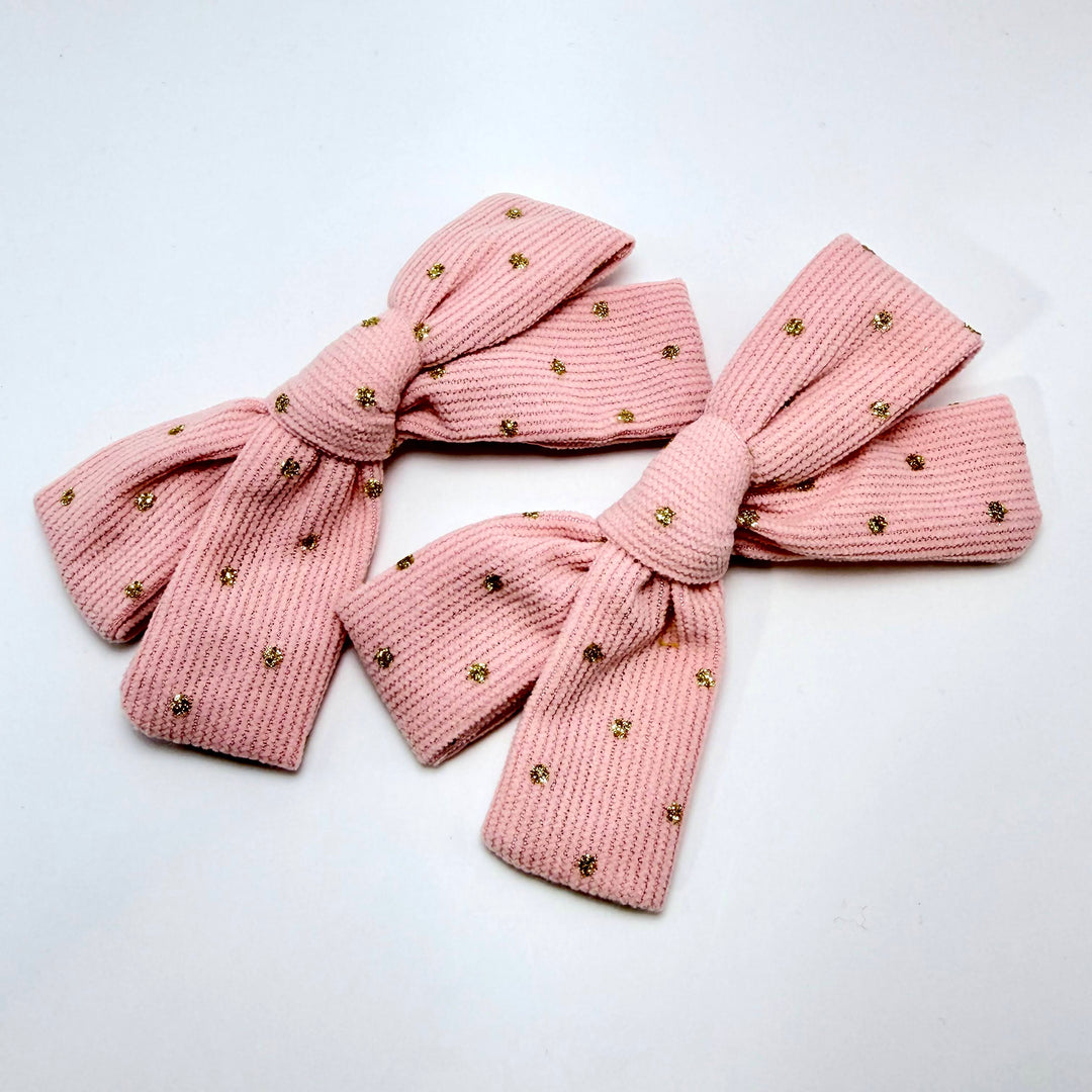 Golden Dot Bow Clips (Set of 2)
