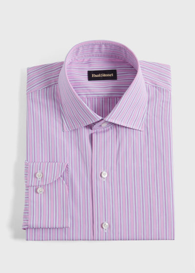 Pink Narrow Stripe Dress Shirt - Pink - Dress Shirt