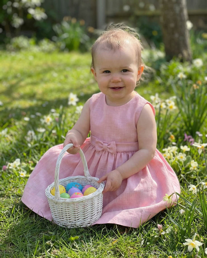 Pink Tweed Pinafore - Dresses