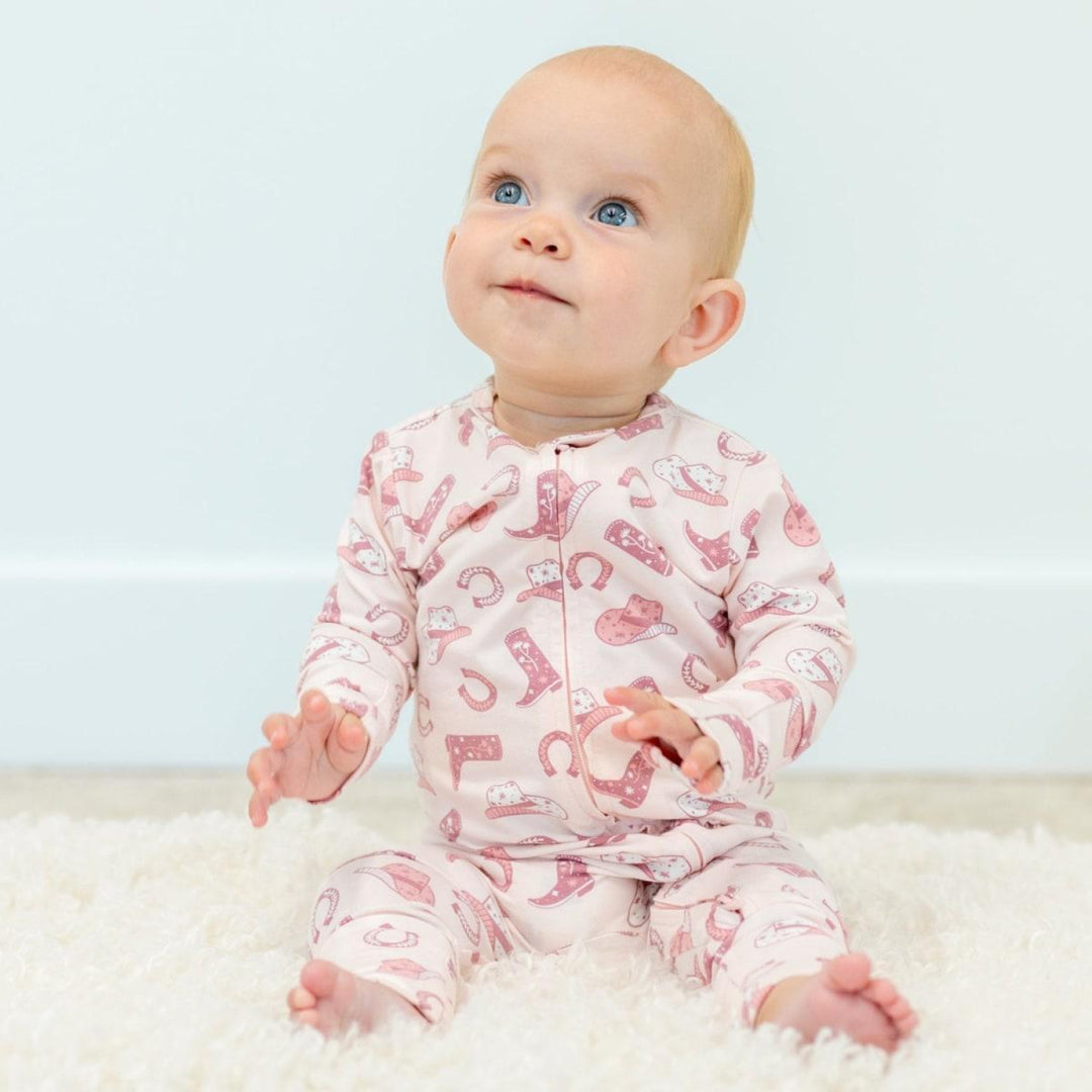 Pink Western Boots Convertible Romper - Gwen - Romper