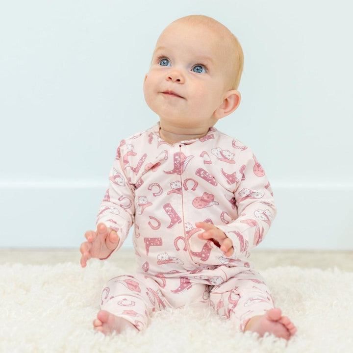 Pink Western Boots Convertible Romper - Gwen - Romper