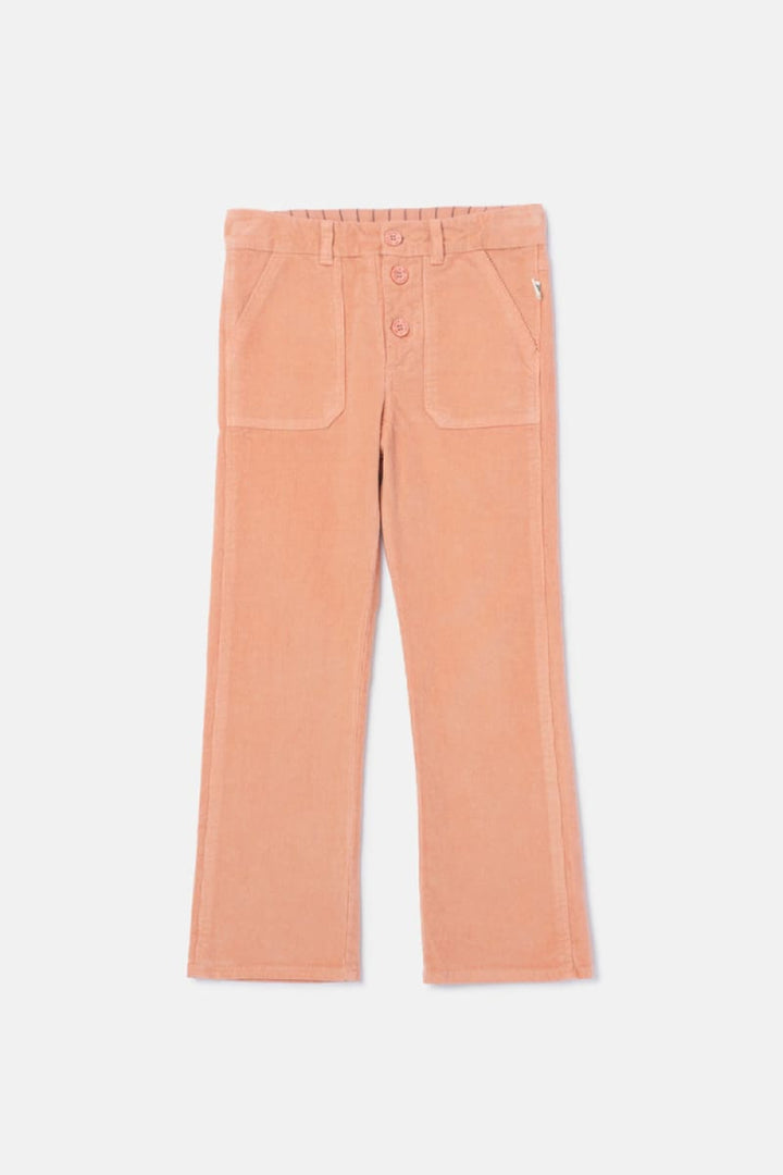 Pinwale Corduroy Flared Pants - Pink - Pants