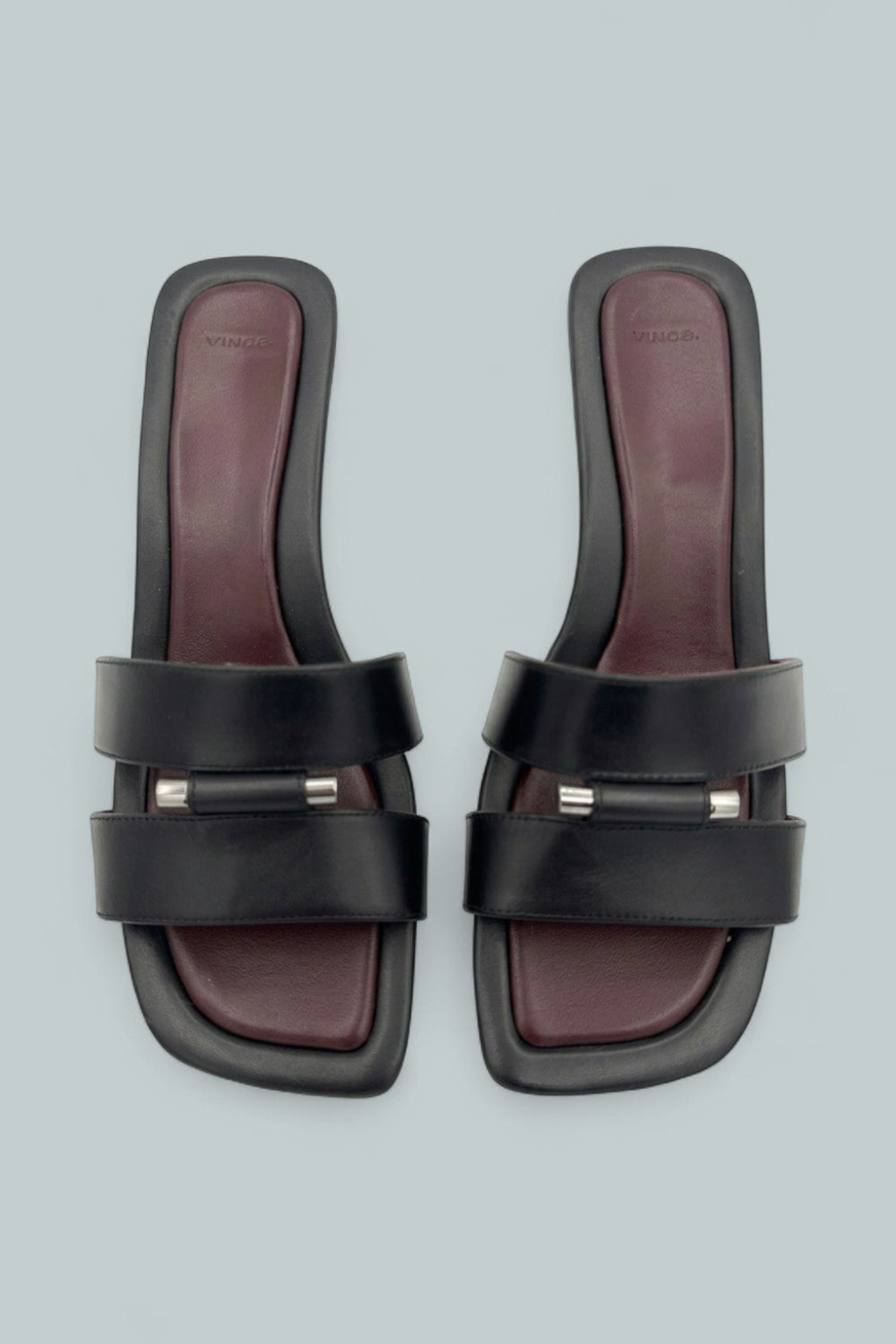 Piper Kitten Heel Slides - Black - US 8.5 / EU 39 - Sandals