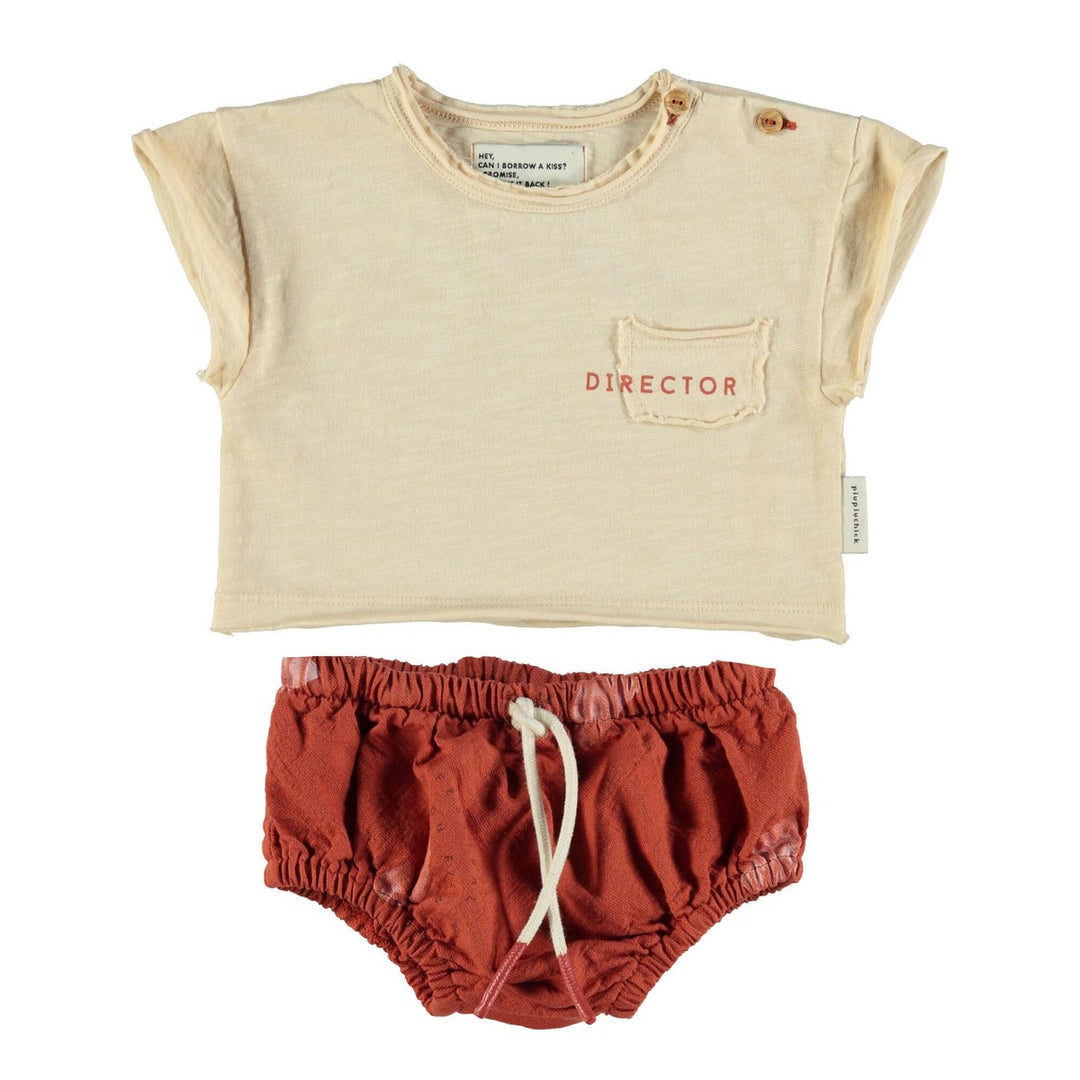 Baby T-Shirt & Baby Shorties - Sand/Garnet Casting Director