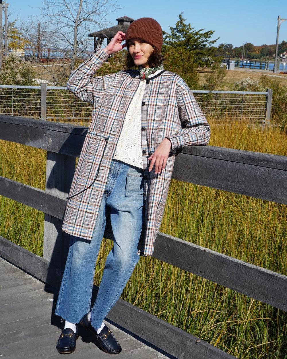 Plaid Anorak Dress - Multi - M/L - Anorak
