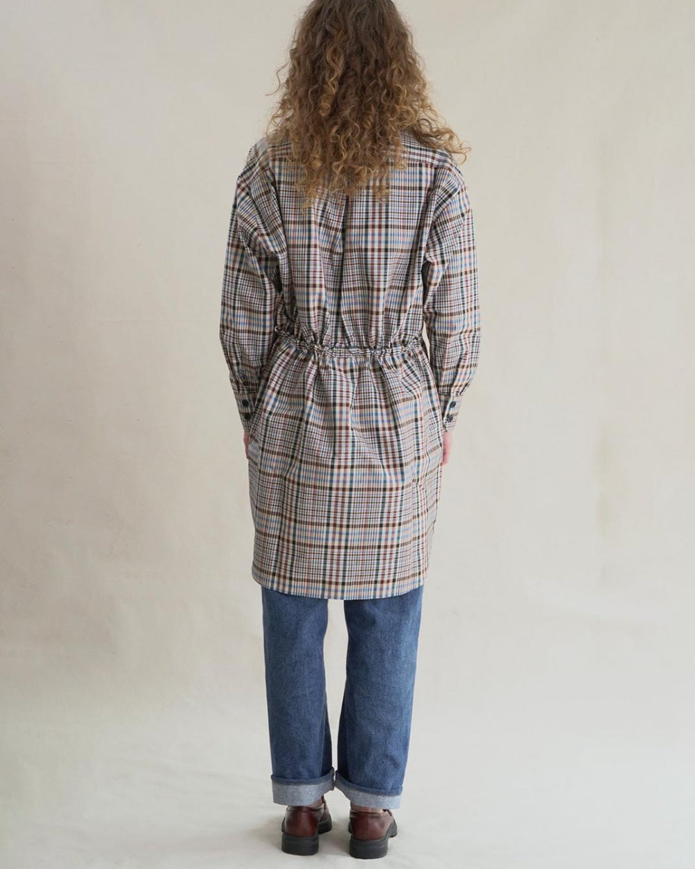 Plaid Anorak Dress - Multi - M/L - Anorak