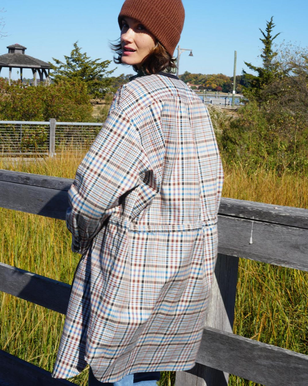 Plaid Anorak Dress - Multi - M/L - Anorak