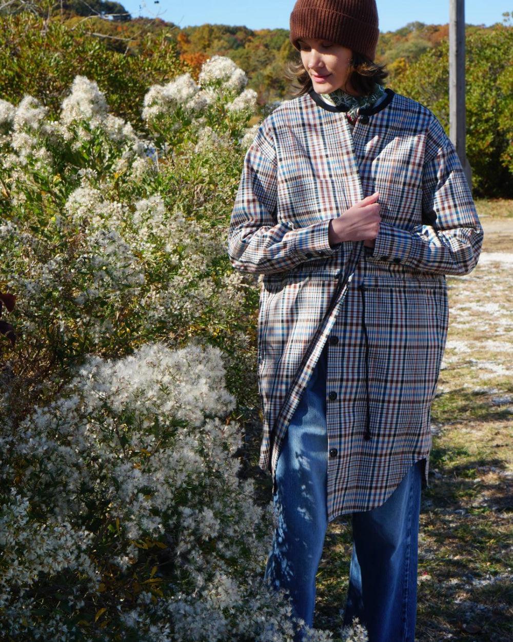 Plaid Anorak Dress - Multi - M/L - Anorak