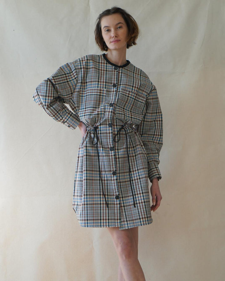 Plaid Anorak Dress - Multi - M/L - Anorak