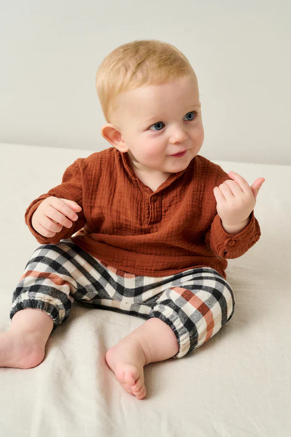 Plaid Check Baby Pants - Unique - 6M - Pants