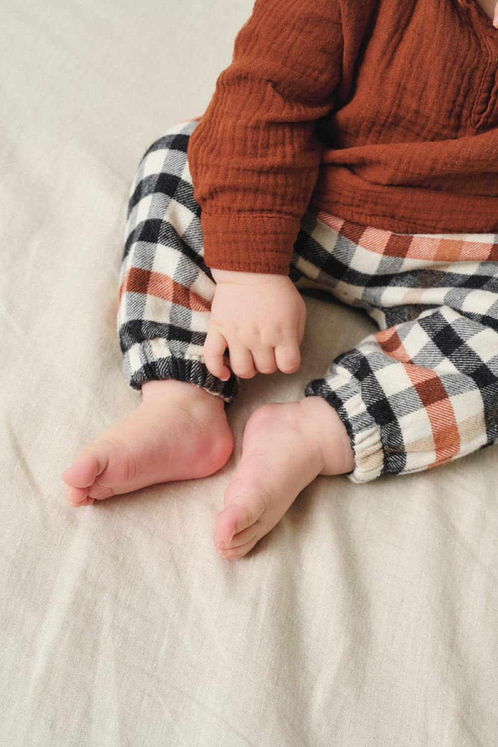 Plaid Check Baby Pants - Unique - 6M - Pants