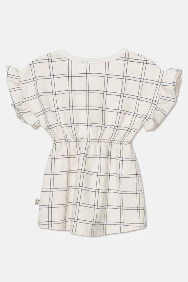 Plaid crepe baby dress - Ivory - Dresses